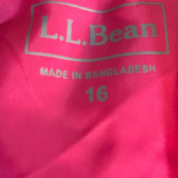 L.L. Bean Ski Snow Pants Bib Girls Youth Size 16 Insulated Pink Reinforced Knees - Picture 4 of 14